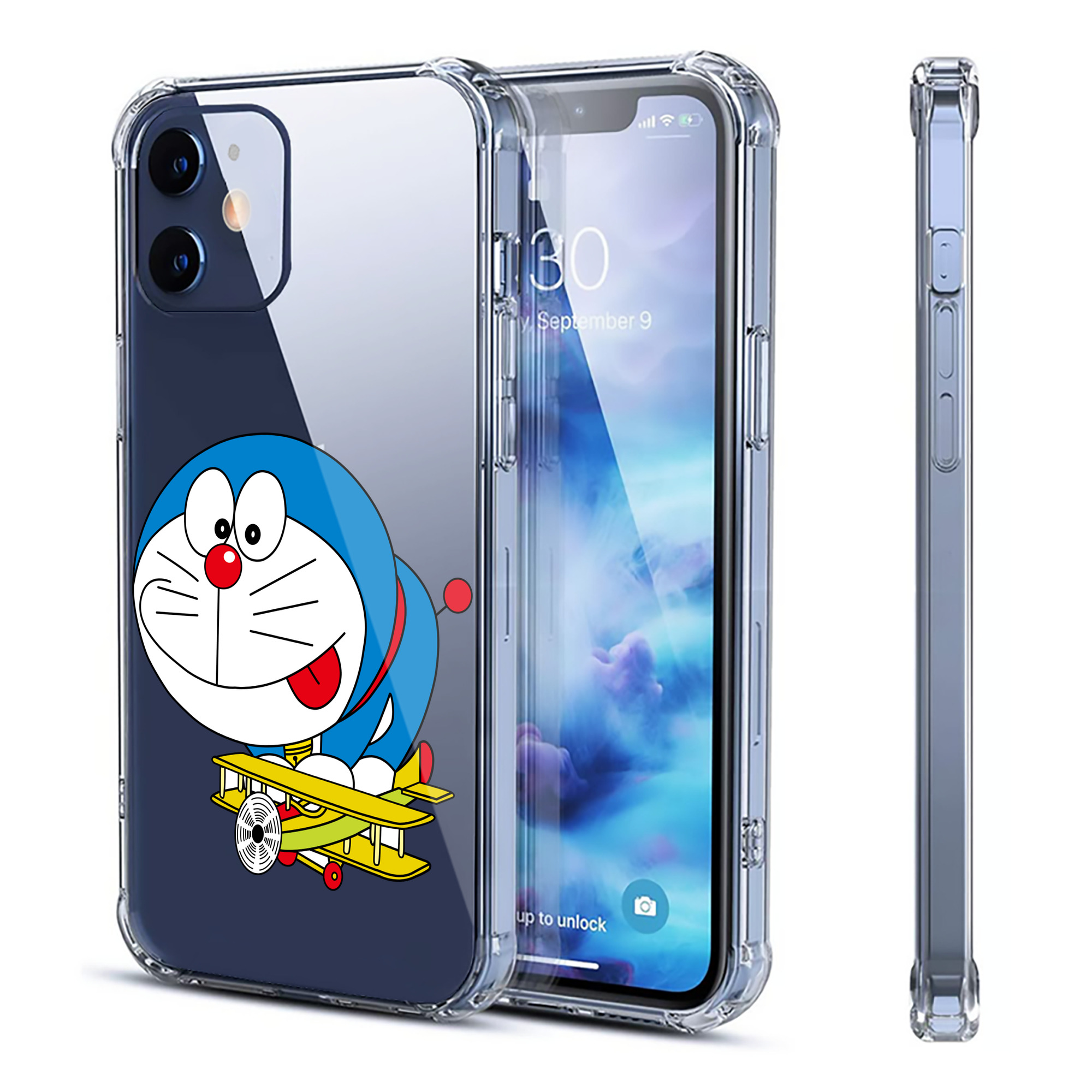 （画像用） ドラえもん Doraemon 【iPhone 12シリーズ対応】透明スマホケース（クリアソフトケース）